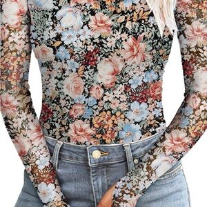 Floral Long Sleeve Women's Top